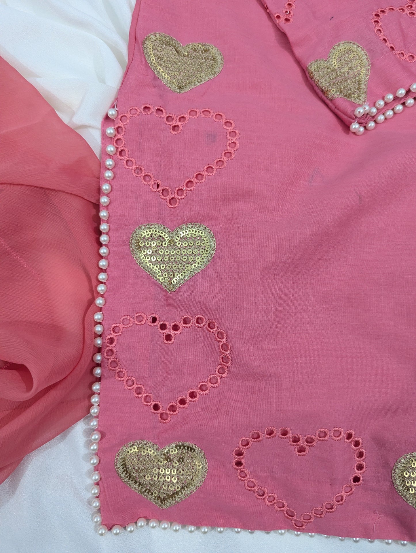 Pink Heart 3 PC EMBROIDERY