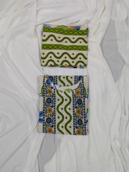 MULTI COLOR 2 PC DRESS