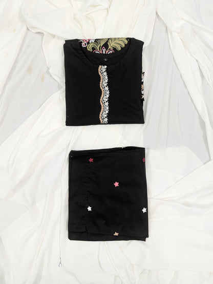MULTI BLACK 2 PC EMBROIDERY